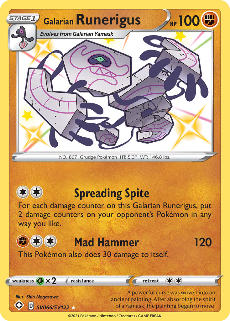 Shining Fates SV66/SV122 Galarian Runerigus